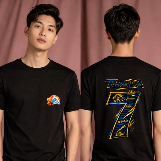 IPL CSK THALA Fan Jersey T-Shirt (Uni-Sex)