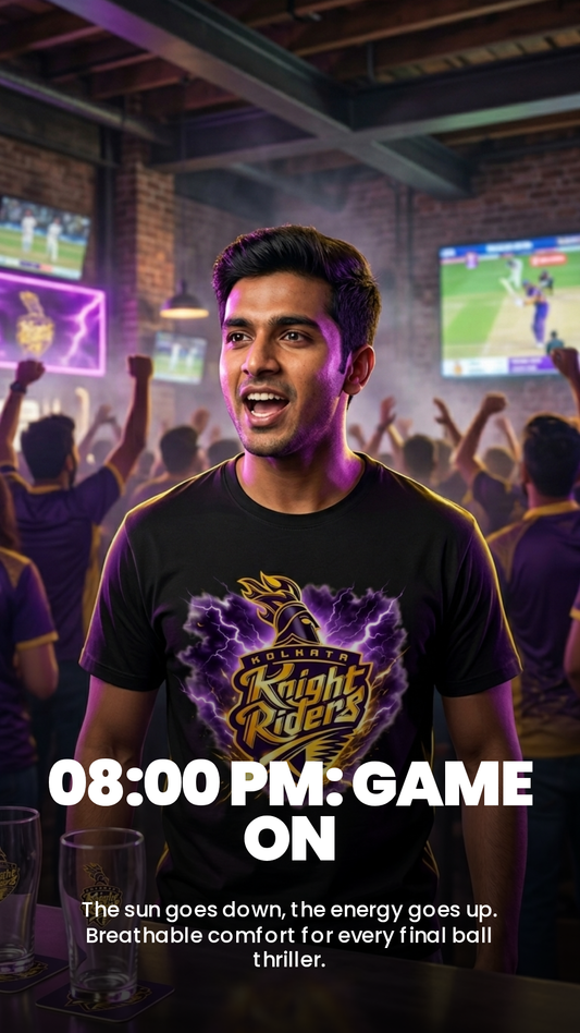 IPL KKR Logo Fan Essential T-Shirt (UniSex) Play Hard, Cheer Harder!