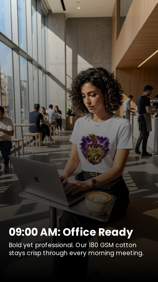 IPL KKR Logo Fan Essential T-Shirt (UniSex) Play Hard, Cheer Harder!