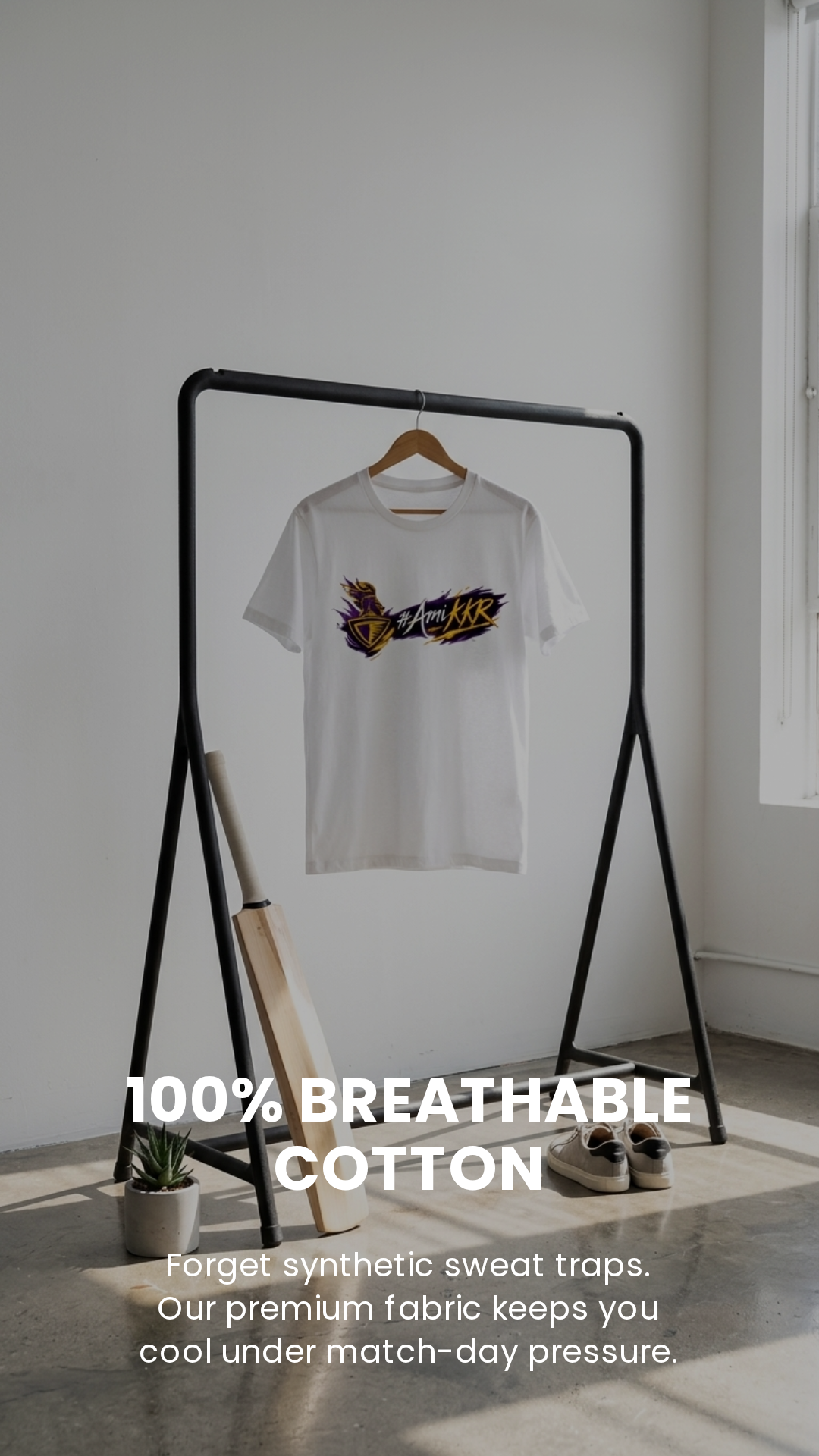 IPL Ami KKR Fan Essential T-Shirt (UniSex) Play Hard, Cheer Harder!