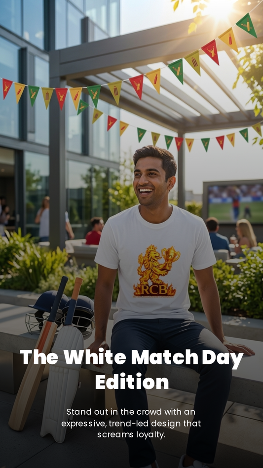 IPL RCB Fan Essential Jersey  T-Shirt (UniSex) Play Hard, Cheer Harder!