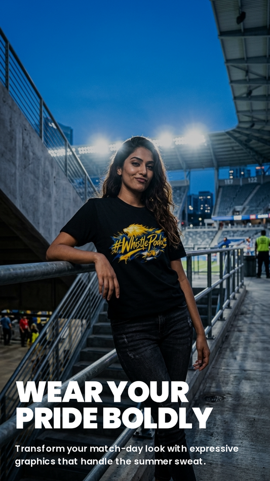 IPL CSK Fan Essential T-Shirt (UniSex) Play Hard, Cheer Harder! 🏏🔥